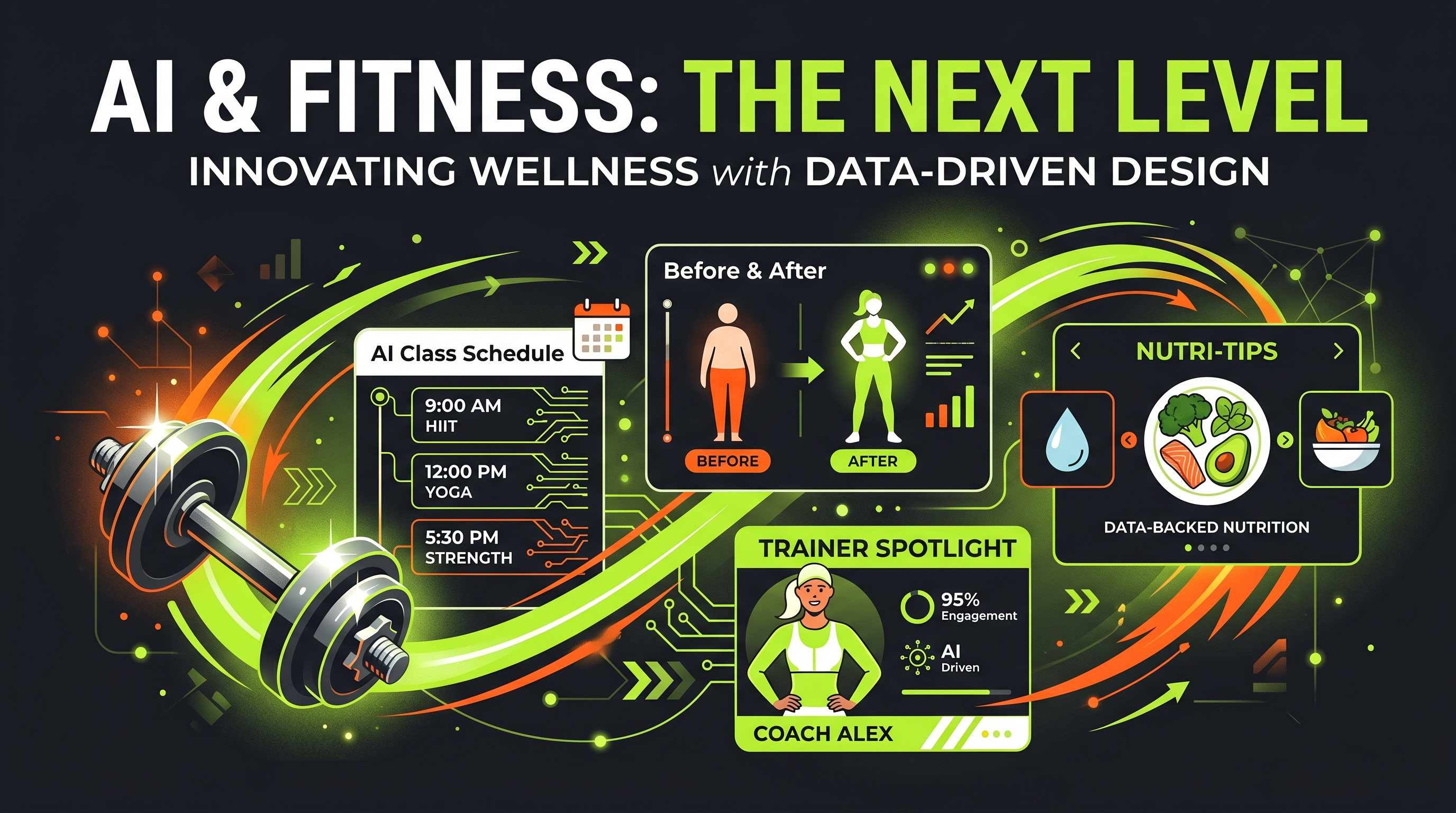AI Design for Fitness and Wellness Brands. Gym Marketing, Class Schedules, and Social Content