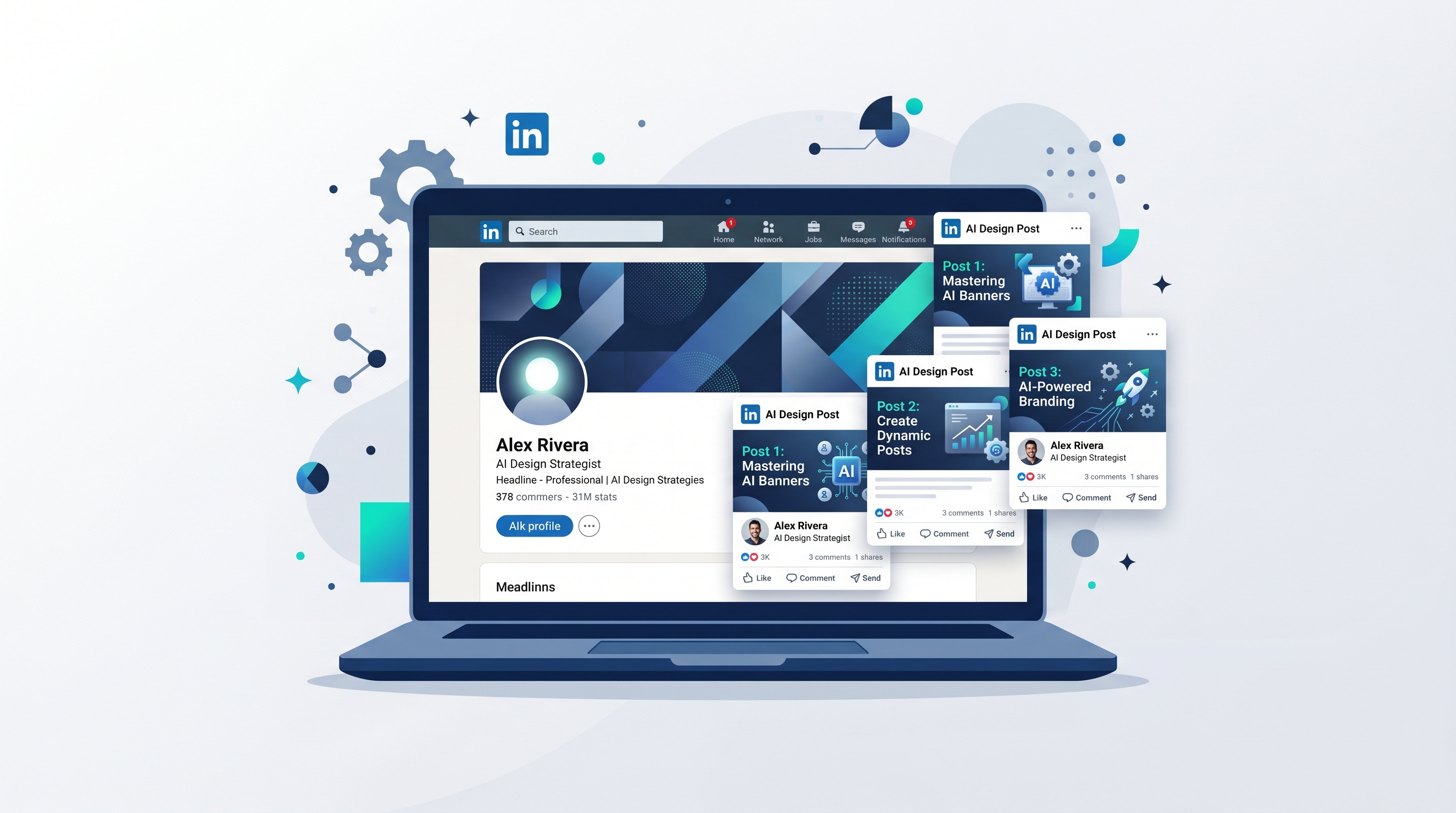 How to Create Professional LinkedIn Banners and Posts. An AI Design Guide